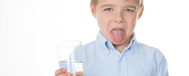 yucky hard water child face