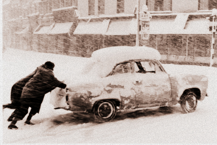 Good samaritan car stuck in snow