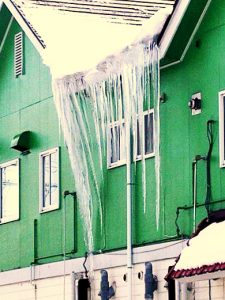 Ice Dam icicles